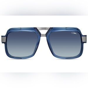 NWT Cazal Men's Blue Square Sunglasses with Blue Gradient Lenses